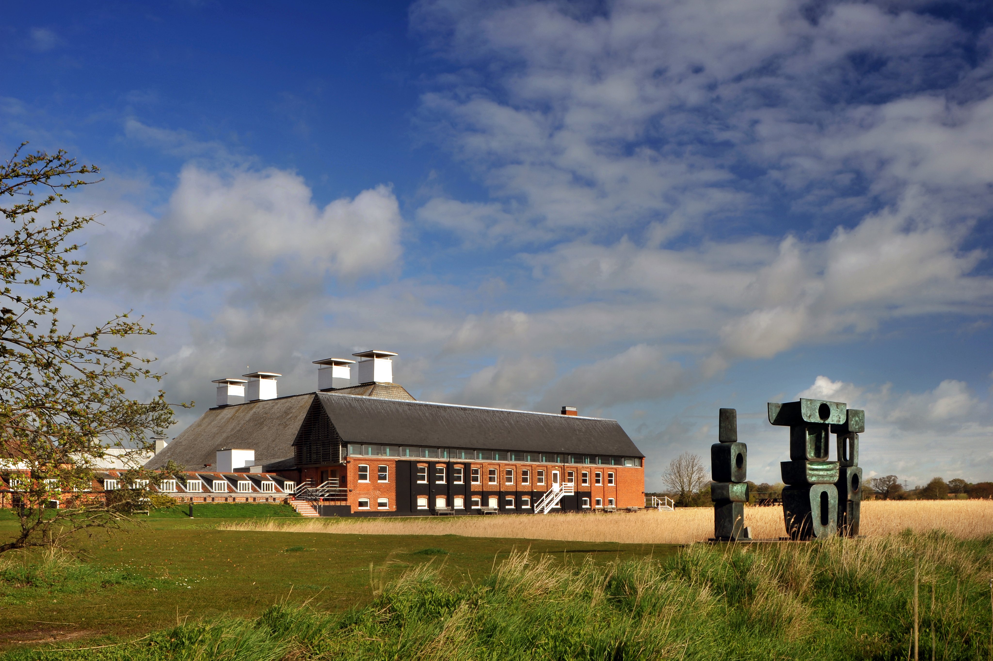 The red-brick exterior of Snape Maltings concert hall