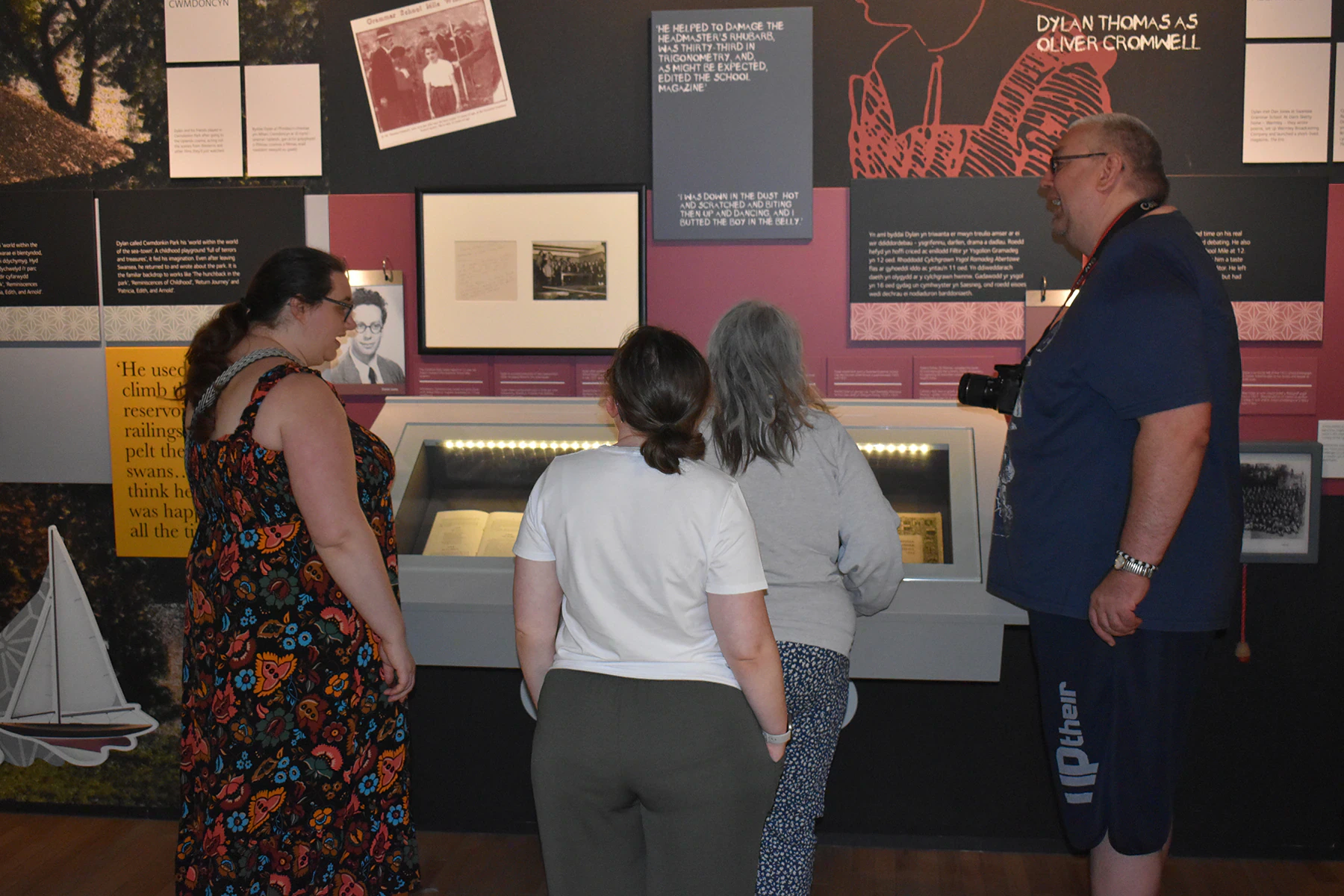 Participants working together in the Dylan Thomas Centre