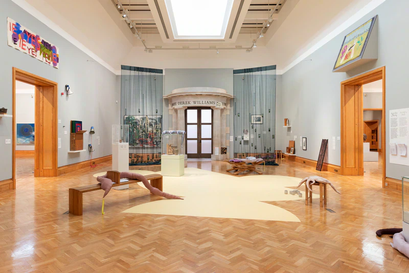 Interior of a gallery space